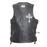 Leather Vest "Money"