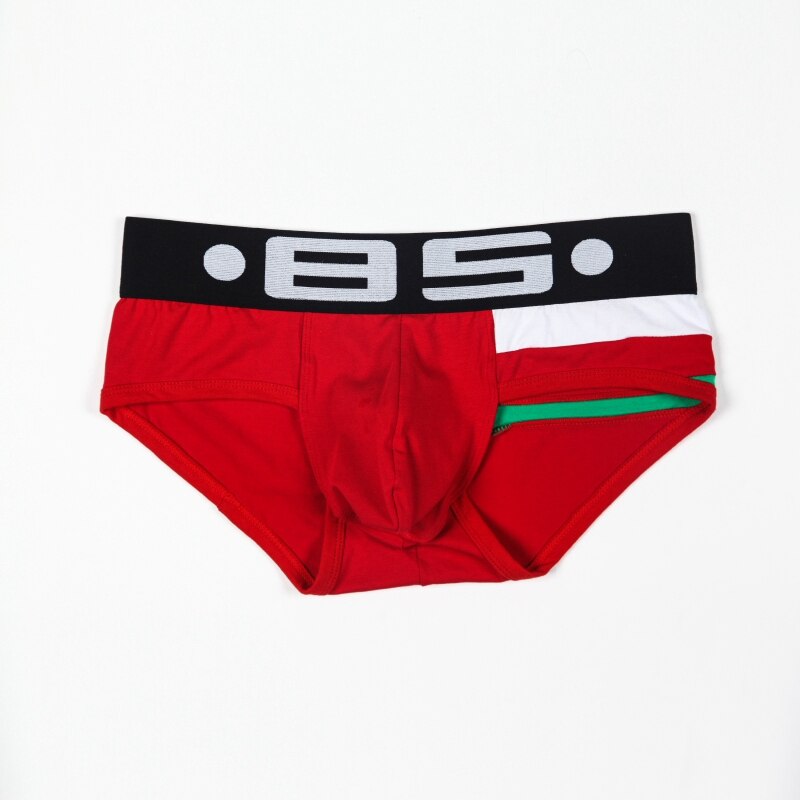 BOXERS BRIEFS "NO BS"-Underwear-Pisani Maura-Red-M-Pisani Maura
