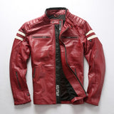 LEATHER JACKET "TAKING OVER"-Leather jacket-Pisani Maura-Red-XS-Pisani Maura