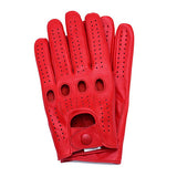 DRIVING LEATHER GLOVES-Gloves-Pisani Maura-red-S Palm 20.5-21.5cm-Pisani Maura