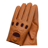 DRIVING LEATHER GLOVES-Gloves-Pisani Maura-Leather brown-S Palm 20.5-21.5cm-Pisani Maura