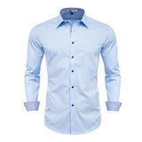 BUSINESS CUFFLINK SHIRT-Shirt-Pisani Maura-Light blue 32-S-China-Pisani Maura