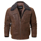 SHEEPSKIN JACKET "EASY"-Leather jacket-Pisani Maura-Brown-XS-Pisani Maura