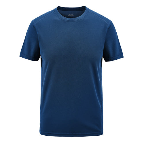 ROUND NECK T-SHIRT-T-shirt-Pisani Maura-denim blue-XS-Pisani Maura