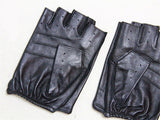 LEATHER FINGERLESS DRIVING GLOVES-Gloves-Pisani Maura-Black 2-China-L-Pisani Maura