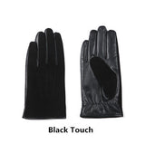 SUEDE LEATHER GLOVES-Gloves-Pisani Maura-Black Touch Screen-S-Pisani Maura