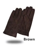 SUEDE LEATHER GLOVES-Gloves-Pisani Maura-Brown-S-Pisani Maura
