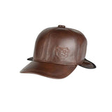 LEATHER BASEBALL CAP-Hat-Pisani Maura-Brown-L (55cm-56cm)-Pisani Maura