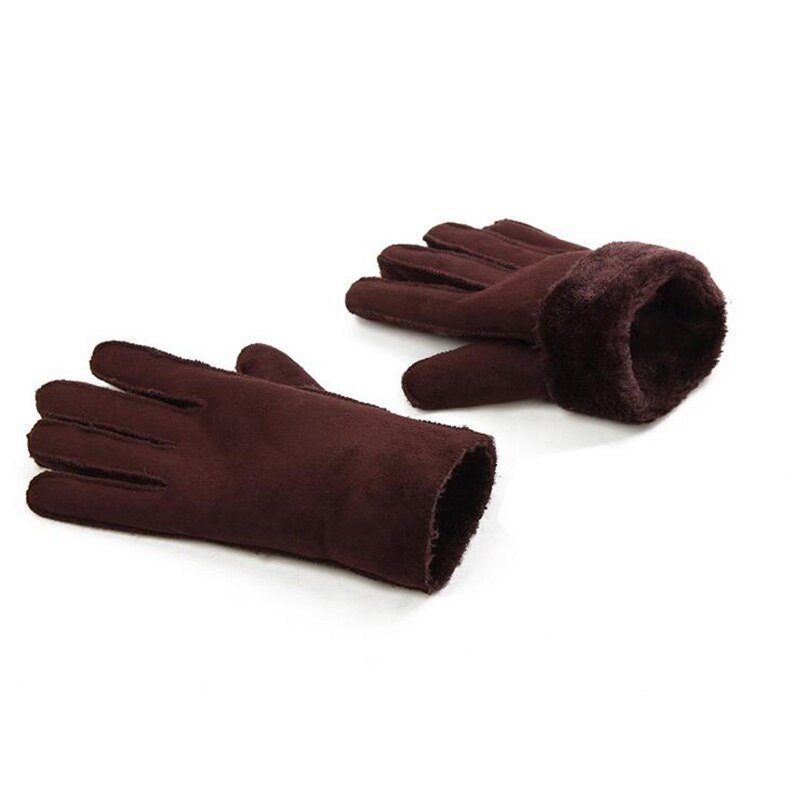 SHEEPSKIN LEATHER GLOVES-Gloves-Pisani Maura-Coffee-Men 26x13cm-Pisani Maura