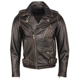 LEATHER JACKET "OUT"-Leather jacket-Pisani Maura-Vintage Black-XS-China-Pisani Maura