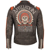 LEATHER JACKET "AFFILIATION"-Leather jacket-Pisani Maura-Vintage Black-S-China-Pisani Maura