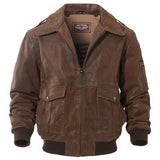 LEATHER JACKET "MAVERICK"-Leather jacket-Pisani Maura-Brown-S-China-Pisani Maura
