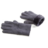 SHEEPSKIN LEATHER GLOVES-Gloves-Pisani Maura-Gray-Men 26x13cm-Pisani Maura