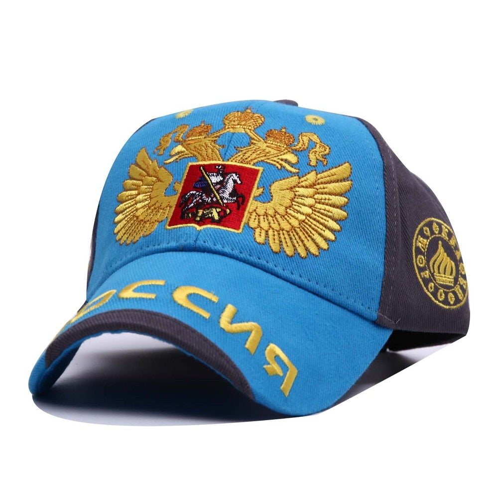 BASEBALL CAP "PRIDE OF RUSSIA 2.0"-Hat-Pisani Maura-sky blue-Pisani Maura