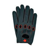 DRIVING LEATHER GLOVES-Gloves-Pisani Maura-black red-S Palm 20.5-21.5cm-Pisani Maura