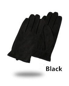 SUEDE LEATHER GLOVES-Gloves-Pisani Maura-Black-S-Pisani Maura