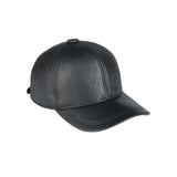 LEATHER BASEBALL CAP-Hat-Pisani Maura-Black-L (55cm-56cm)-Pisani Maura
