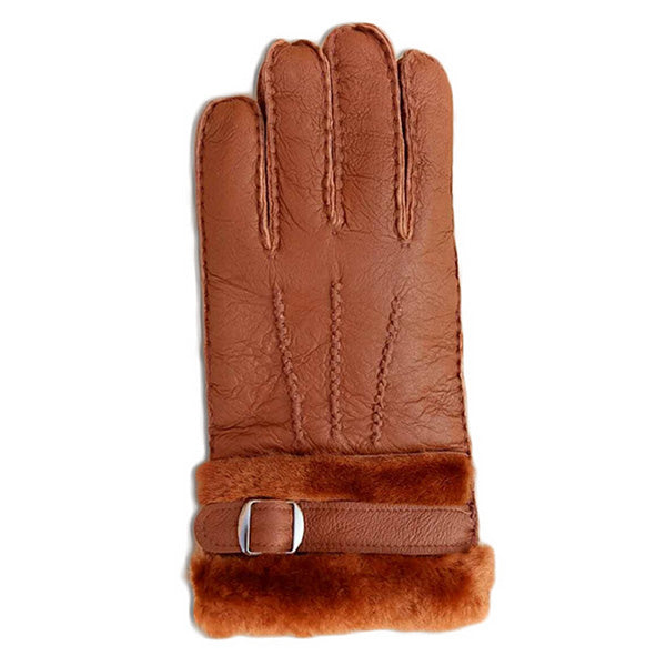 SHEEPSKIN LEATHER GLOVES-Gloves-Pisani Maura-Brown-One Size-Pisani Maura