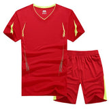 V-NECK COMPRESSION T-SHIRT SETS-Activewear-Pisani Maura-red red-XS-Pisani Maura