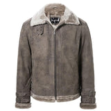 LEATHER JACKET "BIGFOOT"-Leather jacket-Pisani Maura-Gray-S-Pisani Maura