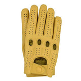 DRIVING LEATHER GLOVES-Gloves-Pisani Maura-Lemon yellow-S Palm 20.5-21.5cm-Pisani Maura