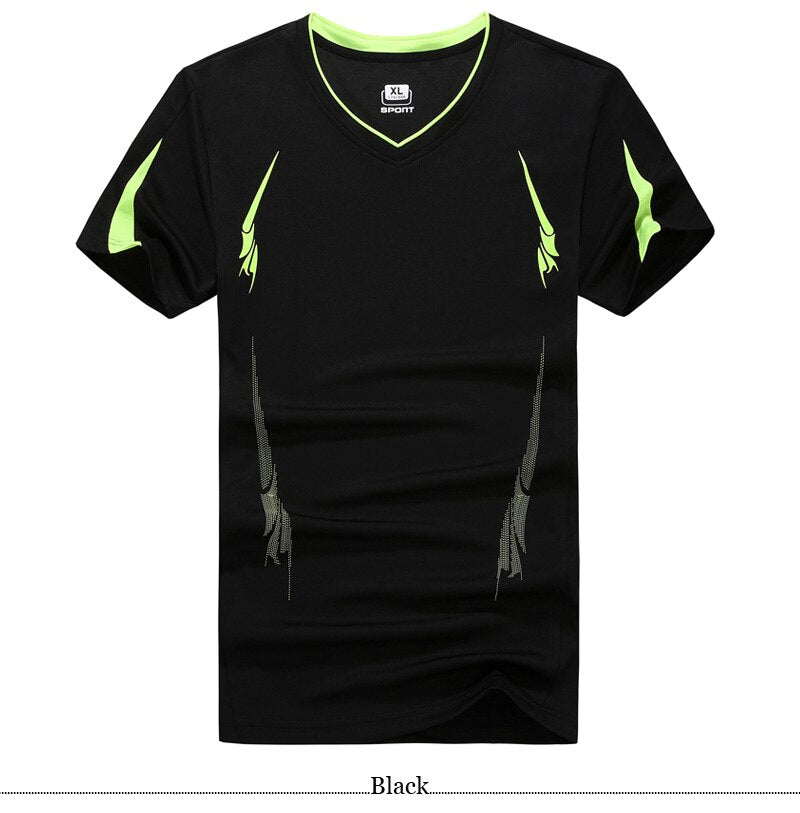 V-NECK COMPRESSION T-SHIRT SETS-Activewear-Pisani Maura-black t shirt-XS-Pisani Maura