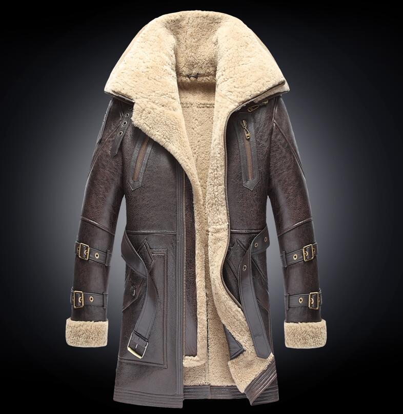 SHEEPSKIN LEATHER OVERCOAT