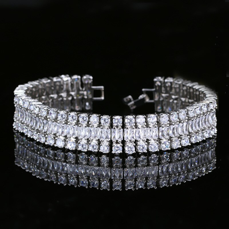 Silver Bracelet "Triplet"-Jewelry-Pisani Maura-White-18 CM-Pisani Maura