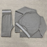 Yoga 4 pieces Suit "Brave"-Sport clothing-Pisani Maura-gray long set 2pcs-XS-China-Pisani Maura
