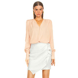 Dress Set Long Sleeve shirt & Skirt "Original"-Suits-Pisani Maura-Apricot Suites-XS-Pisani Maura