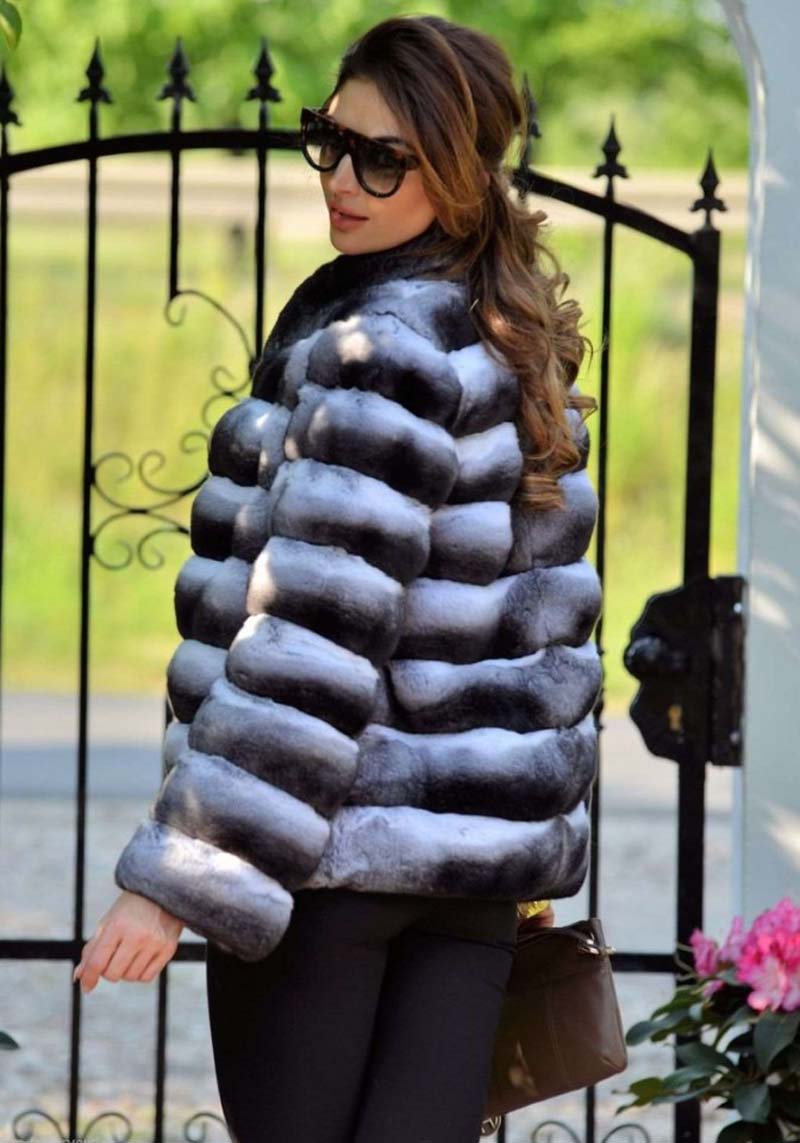 Chinchilla Fur Coat "Elegance"-Fur coat-Pisani Maura-Pisani Maura