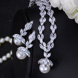 Silver Necklace, Earrings & bracelet "Pearls"-Jewelry-Pisani Maura-White-45 cm-Pisani Maura