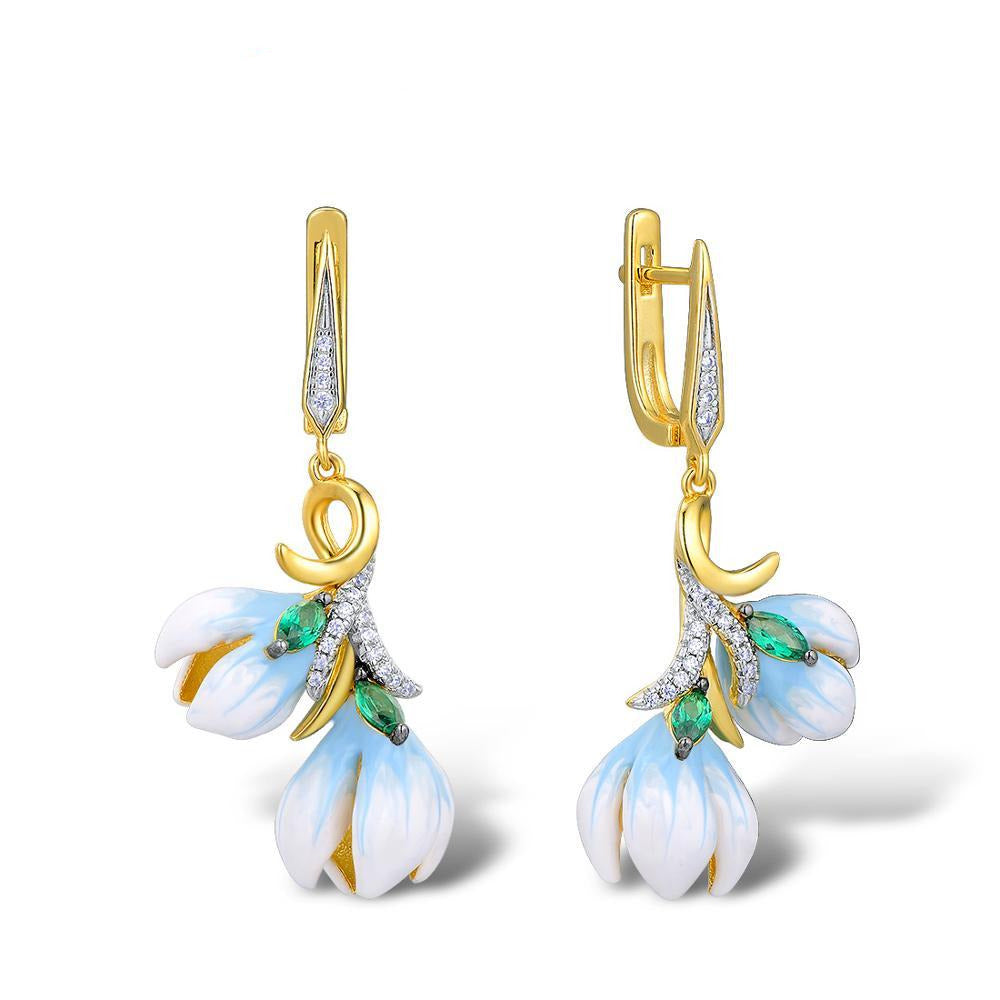 Silver Earrings "Orchid"-Jewelry-Pisani Maura-Pisani Maura