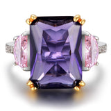 Silver Ring "Coloursplash"-Jewelry-Pisani Maura-6-Purple-Pisani Maura