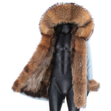 Fox Genuine Fur Parka "Rich"-Fur parka-Pisani Maura-blue nature-S-Pisani Maura