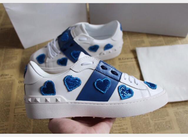 Low Top sneakers " All out Love"-Sneakers-Pisani Maura-Blue-34-Pisani Maura