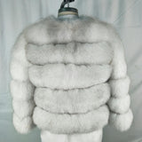 Fox Genuine Fur Coat "Original"-Fur coat-Pisani Maura-50cm nature white-S-Pisani Maura