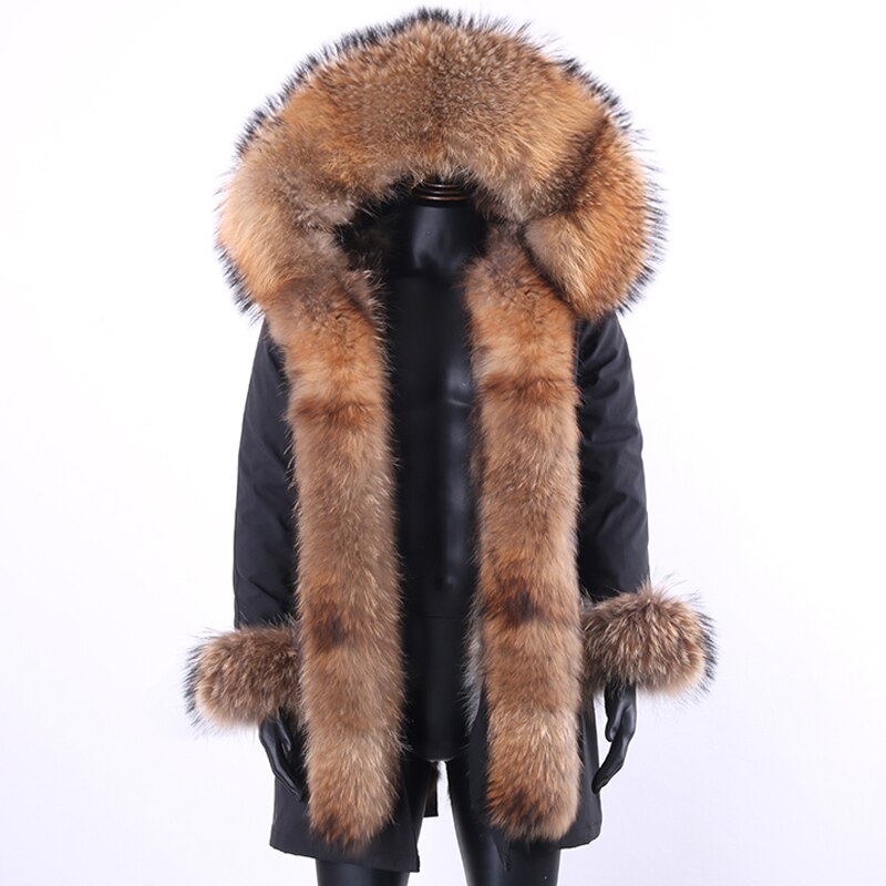 Fox Genuine Fur Parka "Rich"-Fur parka-Pisani Maura-black nature-S-Pisani Maura