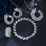 Silver Necklace, Earrings, Bracelet Set 