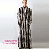 Chinchilla Fur Coat with Hoodie "Elegance"-Fur coat-Pisani Maura-RB-115-S-Pisani Maura