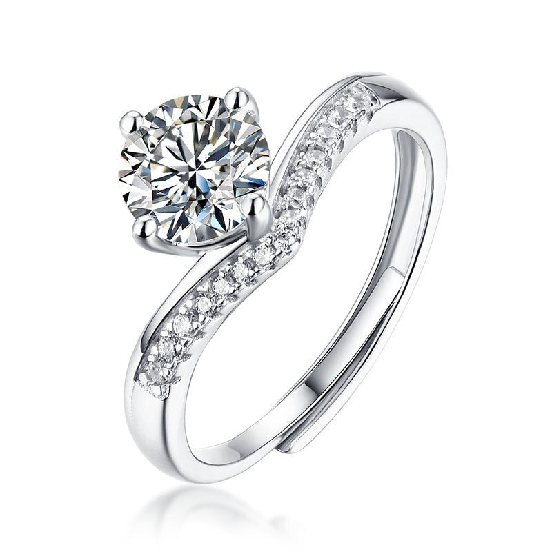 Silver Ring "Pure Love"-Jewelry-Pisani Maura-Resizable-1 CT-Pisani Maura