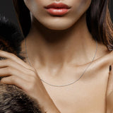 Silver Necklace "Plain"-Jewelry-Pisani Maura-46cm-Pisani Maura
