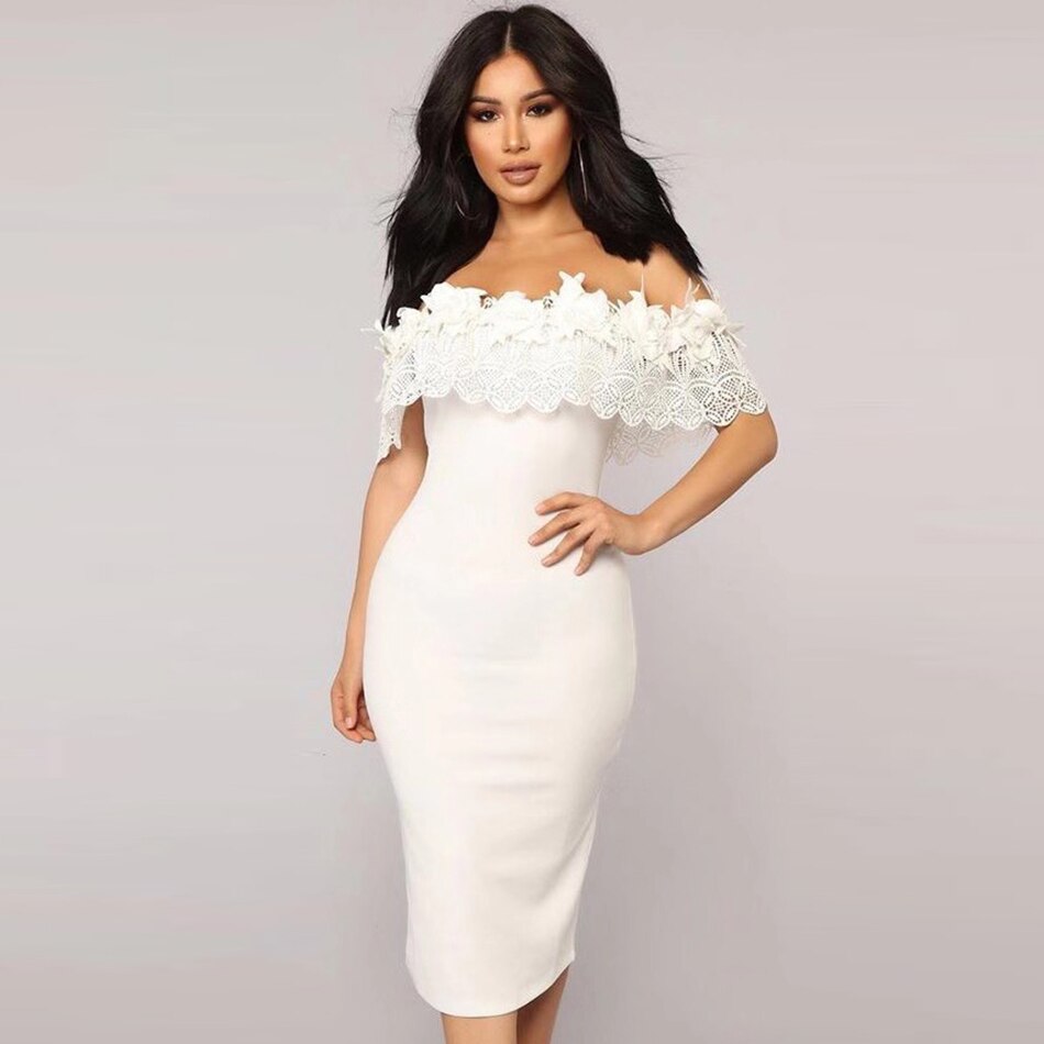 Sleeveless Dress "Elegance"-Dress-Pisani Maura-White Bandage Dress-XS-Pisani Maura