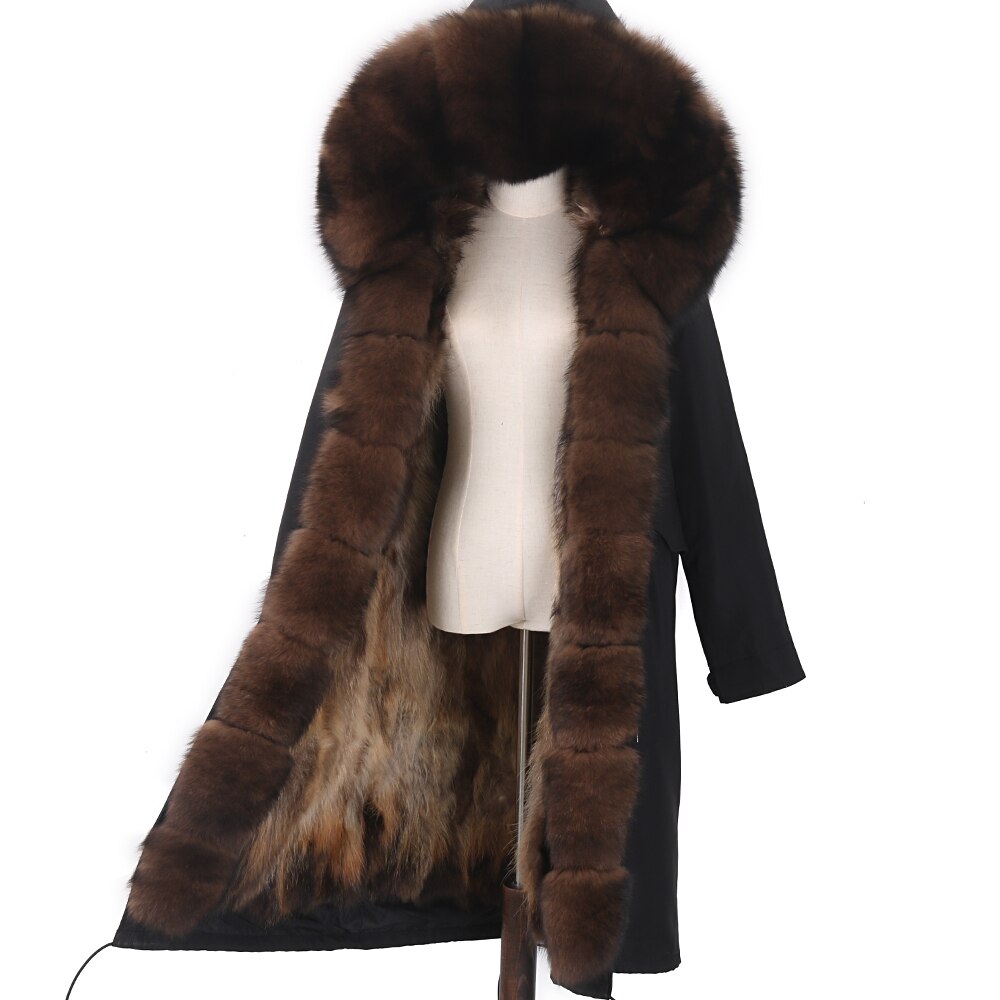 Fox Genuine Long Fur Parka "Rapper"-Fur parka-Pisani Maura-X-long color 7-S-Pisani Maura