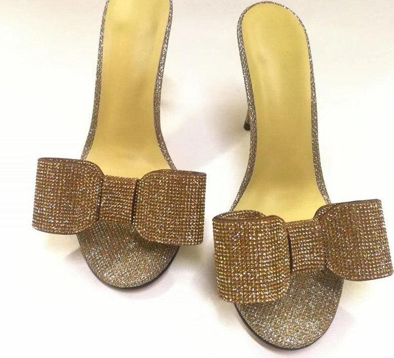 Sandals Lo-heels "Mickey"-Sandals-Pisani Maura-gold-35-Pisani Maura