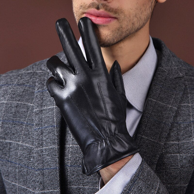 Palermo Sheepskin Leather Gloves, Black / L Palermo Sheepskin Leather Gloves, Black / L