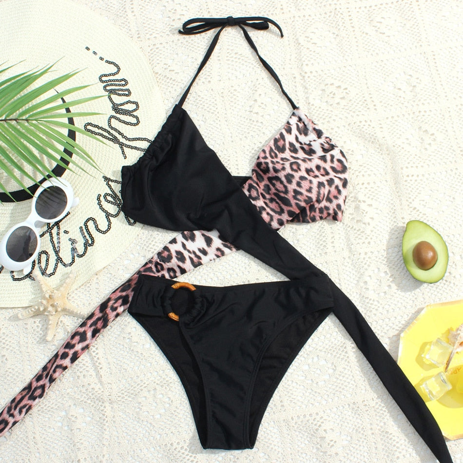 Two Pieces Set Swimsuit Bikini "Leopard"