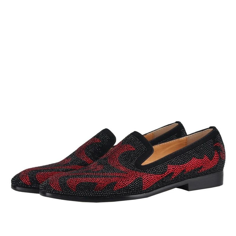 Loafers "Maroccan Treasures"-Shoes-Pisani Maura-black red-38-Pisani Maura