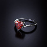 Silver Ring "Heartless"-Jewelry-Pisani Maura-6-Red-Pisani Maura
