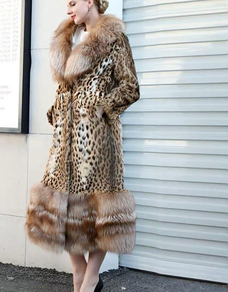 Fox & Beaver Genuine Fur Coat "Queen of the Jungle"-Fur coat-Pisani Maura-Pisani Maura